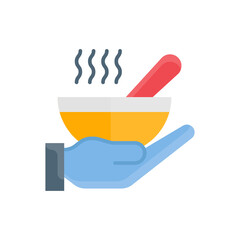 Soup Kitchen Vector Flat lled Icon design illustration. EPS 10 File on White background