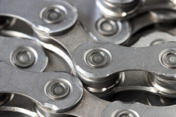 A close-up view of chain links