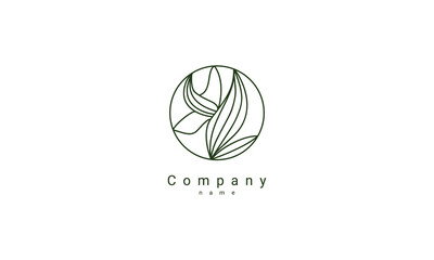 floral logo template, aesthetic logo template