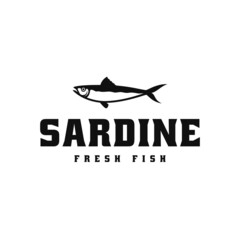 sardine logo design. logo template
