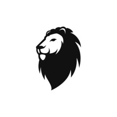lion silhouette vector design for logo icon