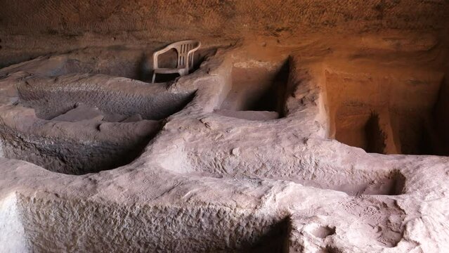 Petra stone hallow graves Jordon arabia