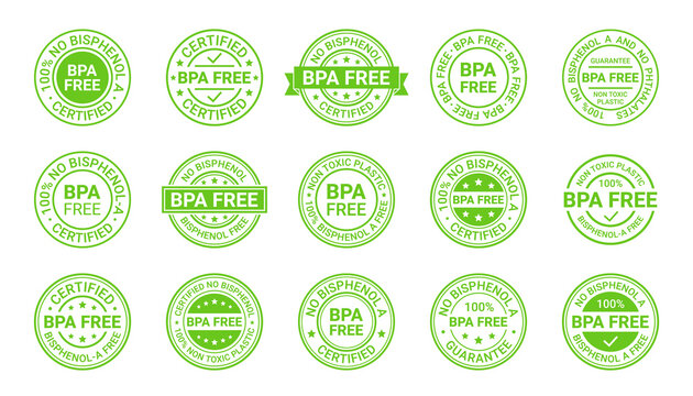 Bpa Free Logo Green Circle And Leaf On White Background Flat Icon For  Nontoxic Plastic Logo And Badge For Drinking Water Bottle Packaging Plastic  Product Quality Warranty Vector Illustration Stock Illustration 