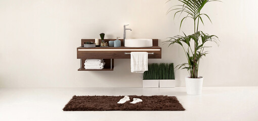 clean bathroom style and interior decorative design