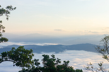 Top view from doi smer dao national park nan thailand.