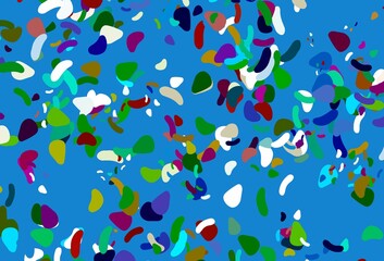 Light multicolor, rainbow vector background with abstract forms.