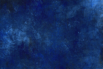 Fototapeta na wymiar Cobalt blue grungy backdrop