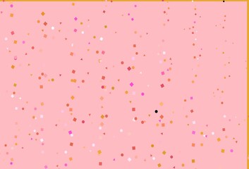 Light Red, Yellow vector cover in polygonal style with circles.