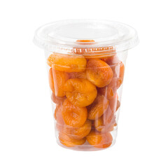 dried apricots on a white background isolated