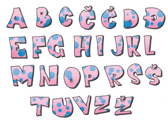 Funky Letters Alphabet Latinic Croatian