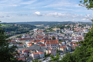 Fototapeta na wymiar Cityscape view at Passau city, bavaria