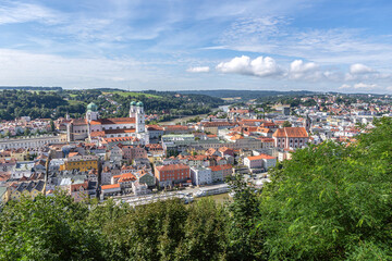 Fototapeta na wymiar Cityscape view at Passau city, bavaria