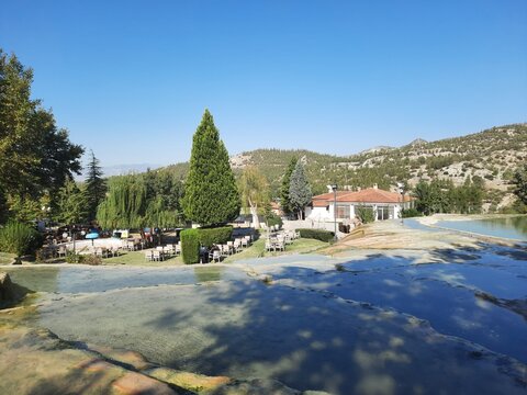 The red springs of Karahayit are a separate spring water with a unique combination of minerals that has caused this water to flow out red, leaving behind the rust-colored travertine, Denizli