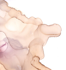 Alcohol Ink Texture. Oil Flow Ancient Wall. Sea