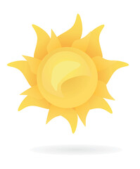 Sun icon isolated. vector illustration