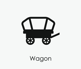Fototapeta na wymiar Wagon vector icon. Editable stroke. Symbol in Line Art Style for Design, Presentation, Website or Apps Elements, Logo. Pixel vector graphics - Vector