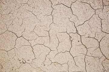 Dry natural white clay, Background cracked earth