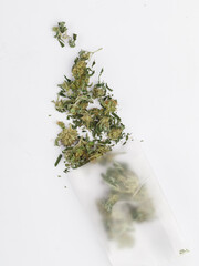 dried marijuana flower. cannabis medical. medical marijuana bud