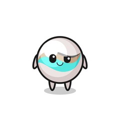 marble toy cartoon with an arrogant expression