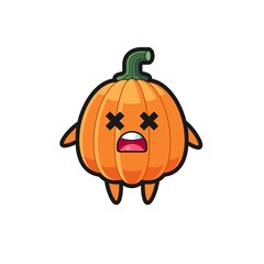 the dead pumpkin mascot character