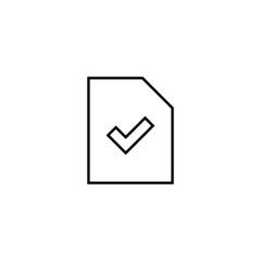 Graphic flat file check icon for your design and website