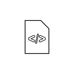 Graphic flat file code icon for your design and website