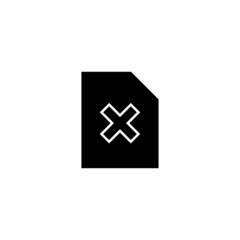 Graphic file cross icon for your design and website