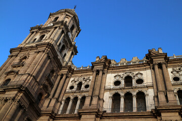 Fototapeta na wymiar Cathedral of Malaga - City of Malaga - Province of Malaga - Autonomous Community of Andalusia - Spain