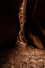 Waves of Red Cliff Walls Along buckskin Gulch