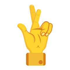 Isolated hand cartoon icon doing a gesture Vector illustration