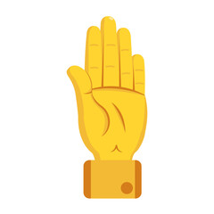 Obraz premium Isolated hand cartoon icon doing a gesture Vector illustration