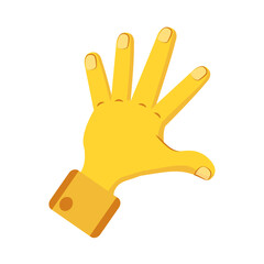 Obraz premium Isolated hand cartoon icon doing a gesture Vector illustration