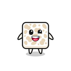 illustration of an tempeh character with awkward poses