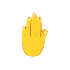 Isolated hand cartoon icon doing a gesture Vector illustration