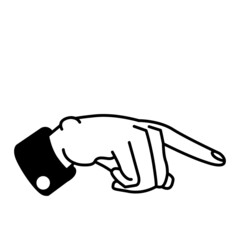 Isolated hand cartoon outline icon doing a gesture Vector illustration