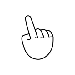 Obraz premium Isolated hand cartoon outline icon doing a gesture Vector illustration
