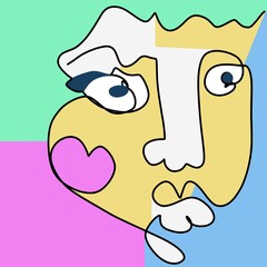 abstract face design illustration art 