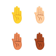 Fototapeta premium Set of different hand icons doing gestures Vector illustration