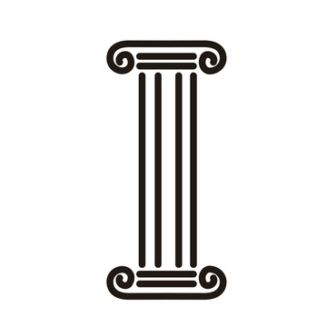 greek building pillar icon