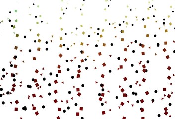 Light Green, Red vector texture in poly style with circles, cubes.