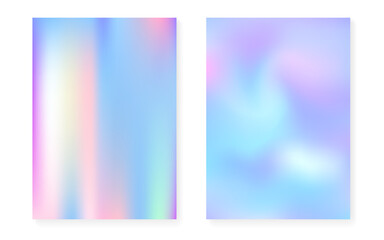 Fototapeta premium Pearlescent background with holographic gradient. Hologram cover