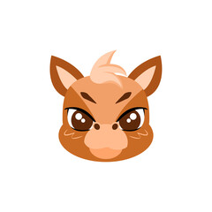 Isolated cute horse avatar Zodiac sign Vector illustration