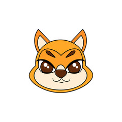 Isolated cute dog avatar Zodiac sign Vector illustration