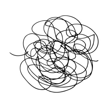 recommend clip art: Hand drawn doodle abstract tangled scribble. Vector random chaotic lines.
