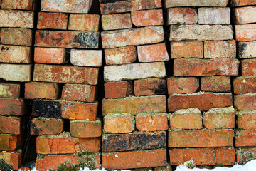 Exterior brick wall texture background.