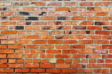 Exterior brick wall texture background.