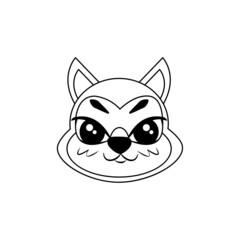 Isolated cute dog avatar Zodiac sign Vector illustration