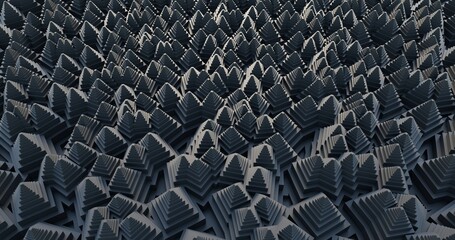 Abstract art 3d pyramids made in Blender