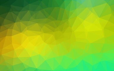 Light Green, Yellow vector triangle mosaic texture.