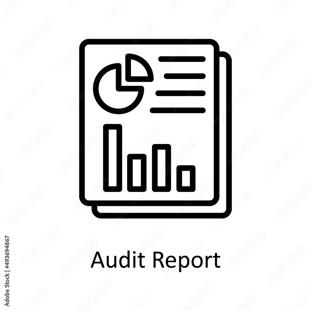 Poster audit report vector outline icons for your digital or print projects.